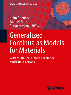 cover image of Generalized Continua as Models for Materials